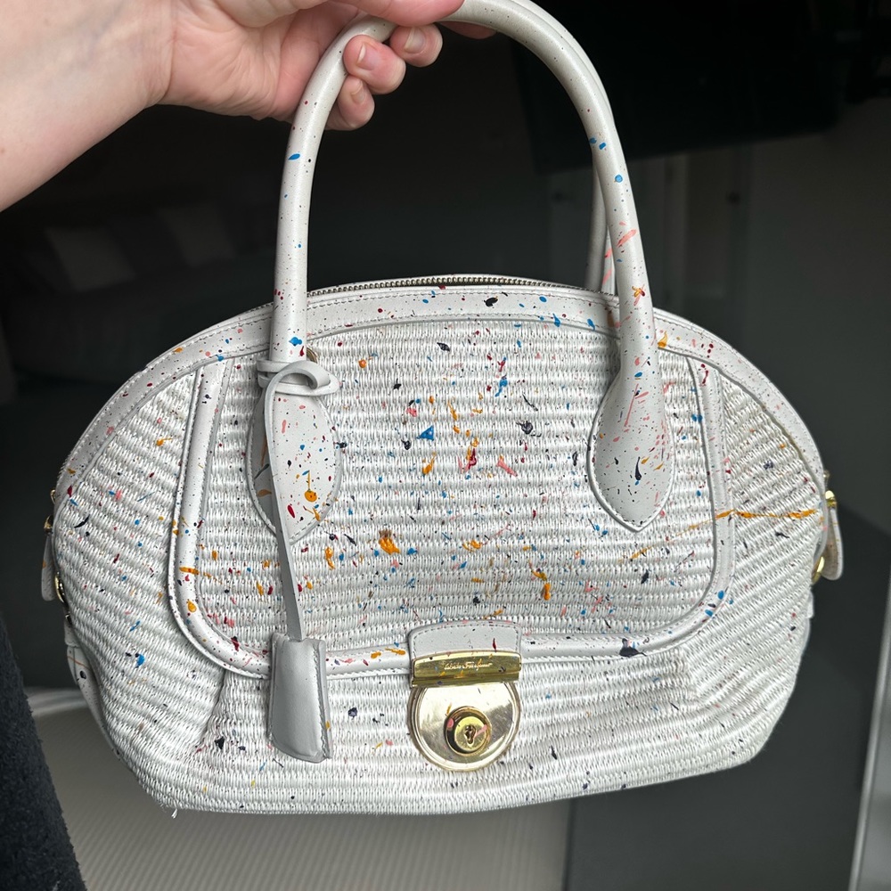 Ferragamo bag- hand painted